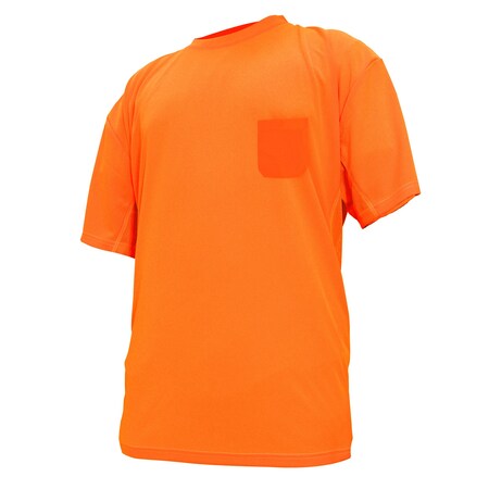 Ge Hi-Vis Short Sleeve T-Shirt, Birdseye Knit Polyester, Orange, S GS106OS